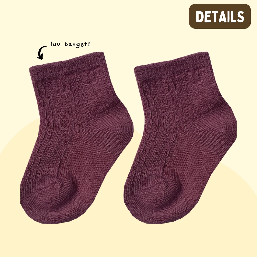 Bohopanna Hazel Socks - Kaos Kaki Bayi Earth Tone Unisex 0-1, 1-2, 3-4 tahun