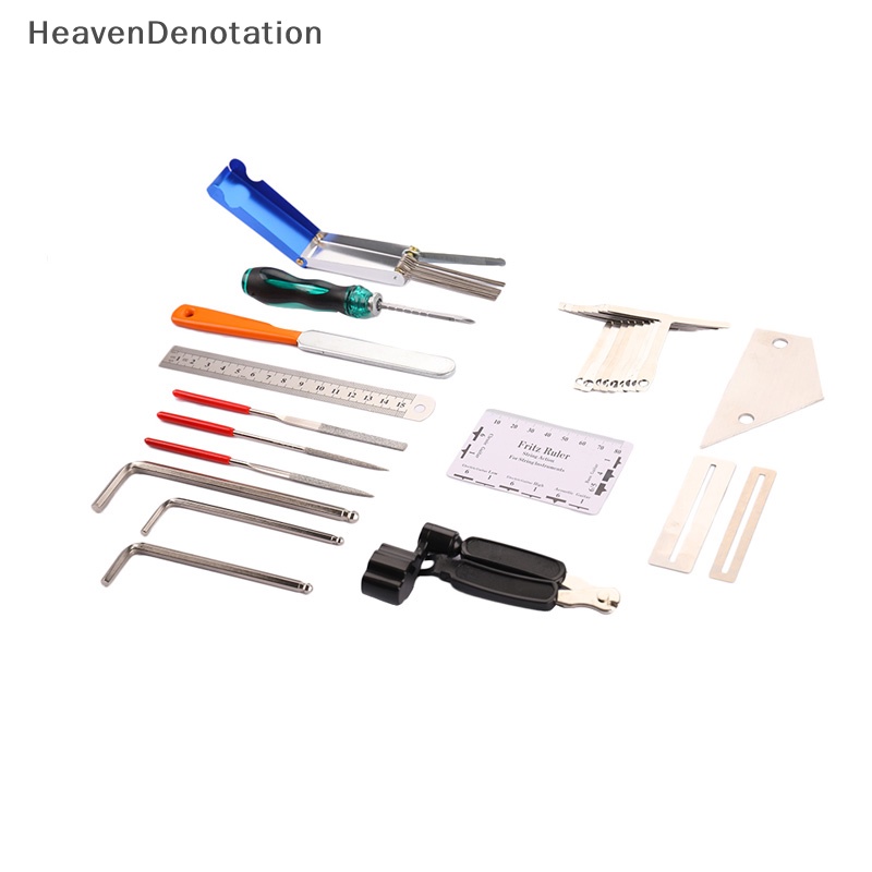 [HeavenDenotation] 1set Kit Alat Pemeliharaan Reparasi String Action Ruler Alat Ukur HDV