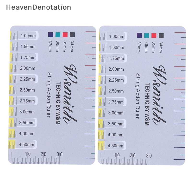 [HeavenDenotation] 2pcs Alat Ukur Pengukur Tindakan Senar String Pitch Rulers Gitar Rulers HDV