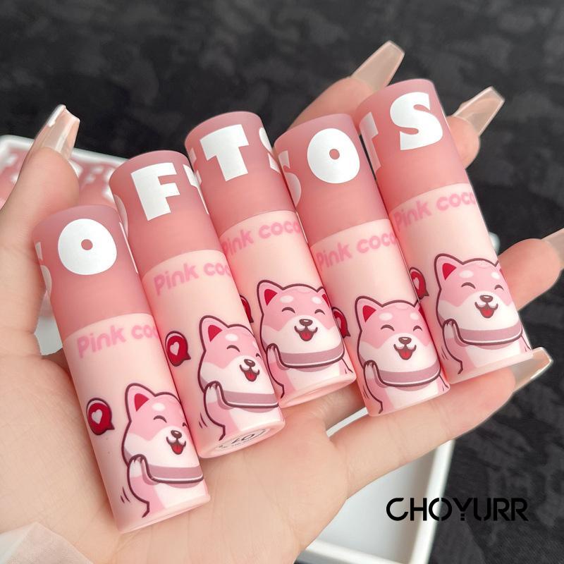 【COD】PINKCOCO Lip Glaze Bubble Bear Matte Mist Lip Mud MatteTahan Air Tahan Lama-CH