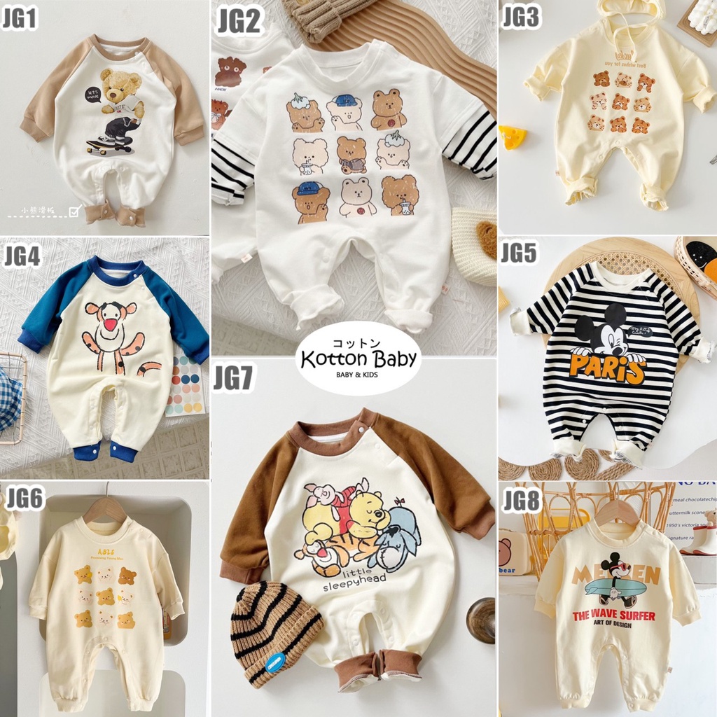 3-18 bln PAKAIAN BAYI [Premium Impor] BAJU ANAK JUMPER JUMPSUIT ROMPER UNISEX catalog MZJP JG