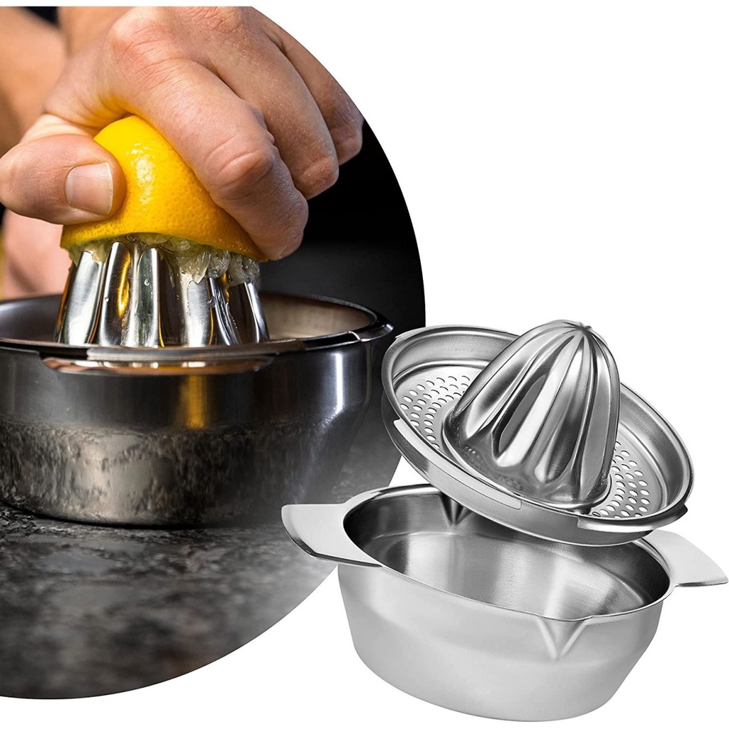 Alat Peras Jeruk Lemon Manual Juicer with Bowl and Strainer