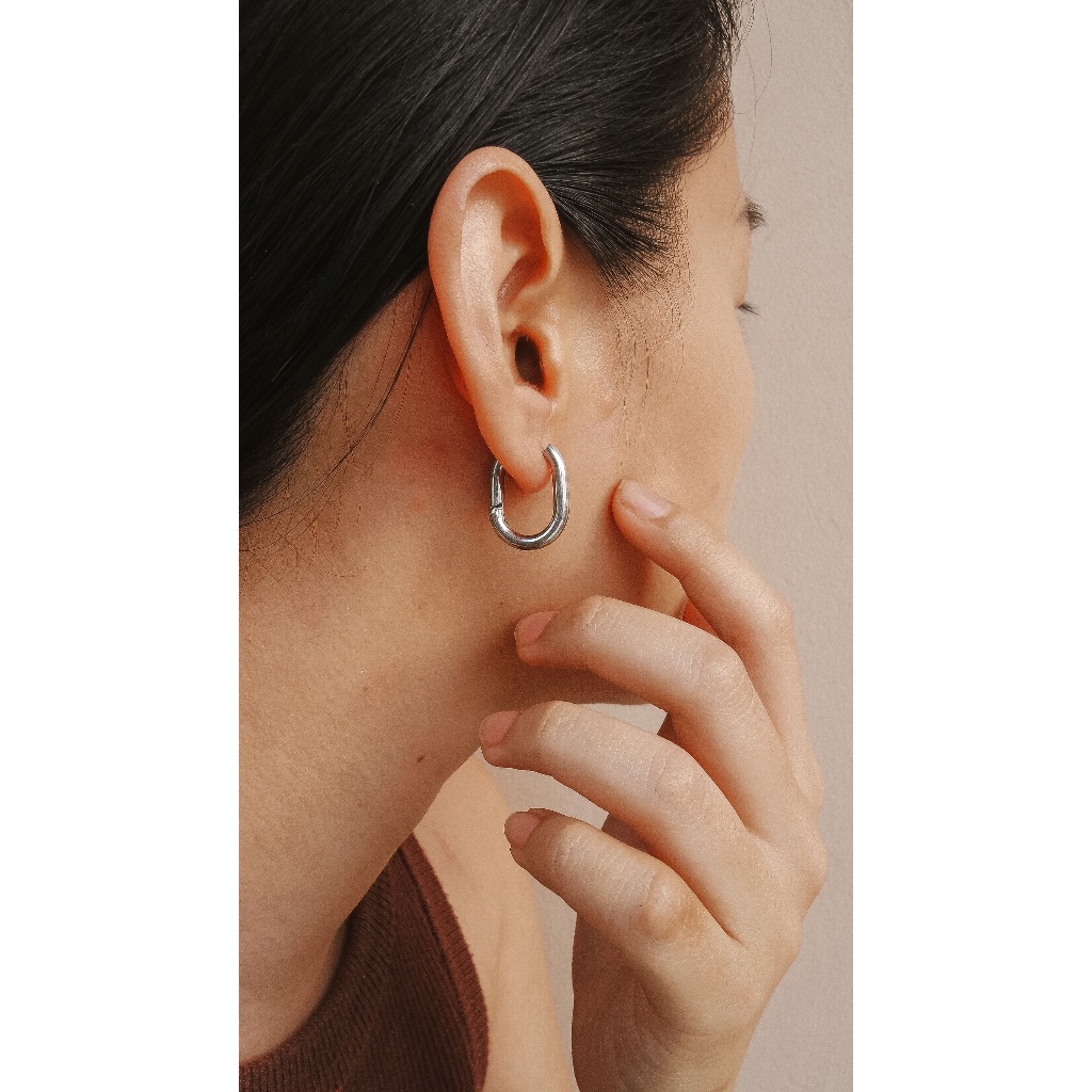 (ANTING ANTI KARAT) - LOGAN EARRINGS / HOOPS / HUGGIES - STAINLESS STEEL