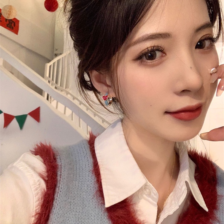 Anting Gesper Telinga Wanita Gadis Baru Ear Studs Aksesori Perhiasan