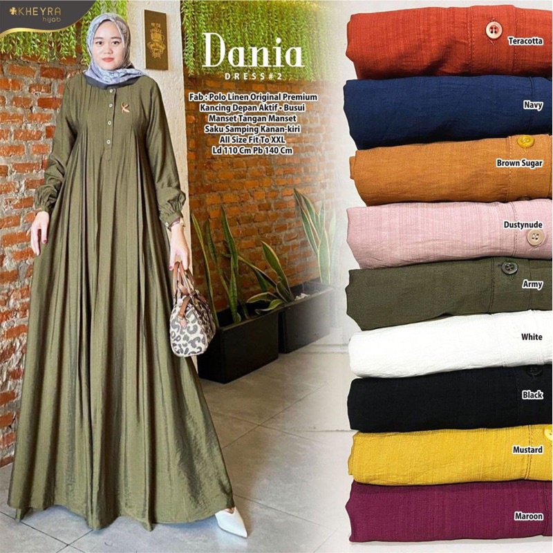 DANIA DRESA #2 ORI KHEYRA | Ld110 Linen Premium