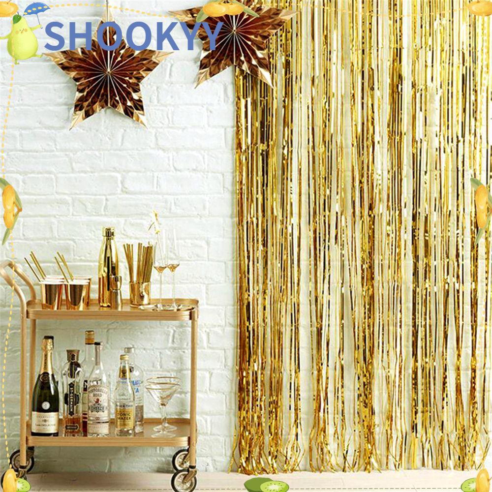 Chookyy1/2/3m Laser Backdrop Fashion Perlengkapan Pesta Kualitas Tinggi Gantung Dekorasi Fotografi Latar Belakang
