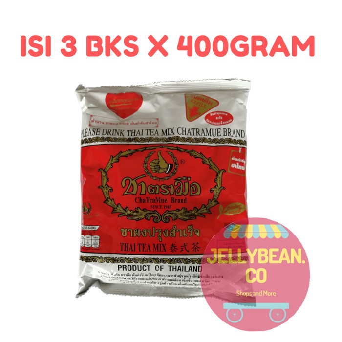 

N.E.W JB THAI TEA ORIGINAL CHATRAMUE ISI 3 BKS X 400GR