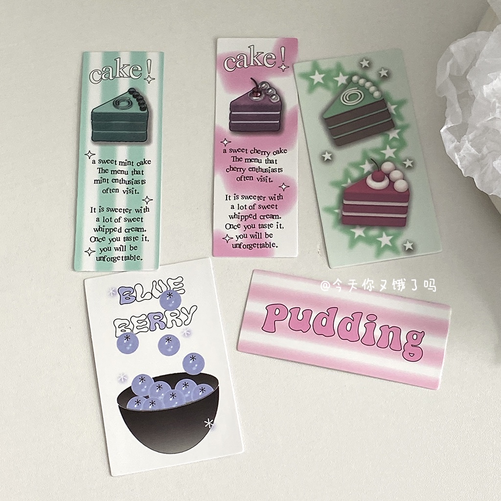 Klipping Dessert Handbook Handbook Sticker Pack Set ins Style Stiker Tablet PC