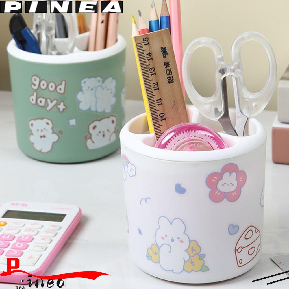 Nanas 2PCS Tempat Pulpen Bulat Pensil Display Cangkir Hadiah Siswa Penyimpanan Bucket