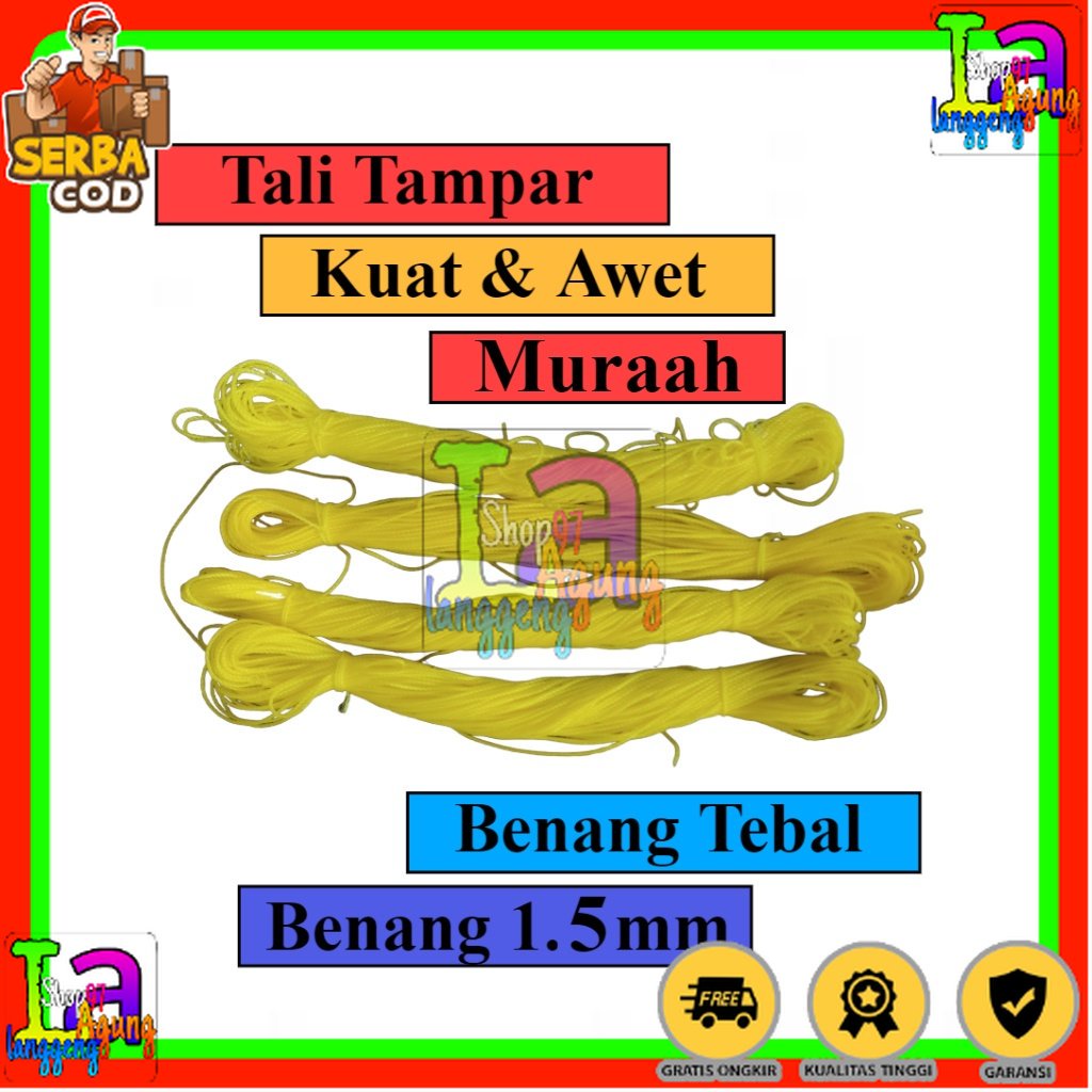 

チ SEA GULL tali tampar serbaguna, tali tampar bangunan, tali tampar 1.5 mm per 1pcs (50meter) ろ