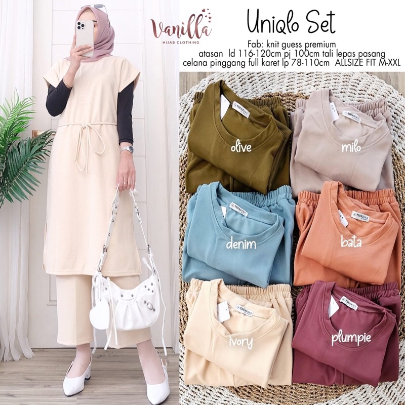 UNIQLO SET ORI VANILLA | Knit guess Premium