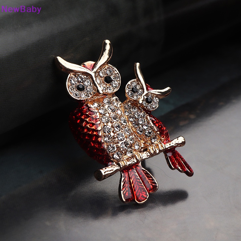 Newbaby Owls Bros Hadiah Natal Pin Korsase Dua Owls Pin Jas Retro Bros ID