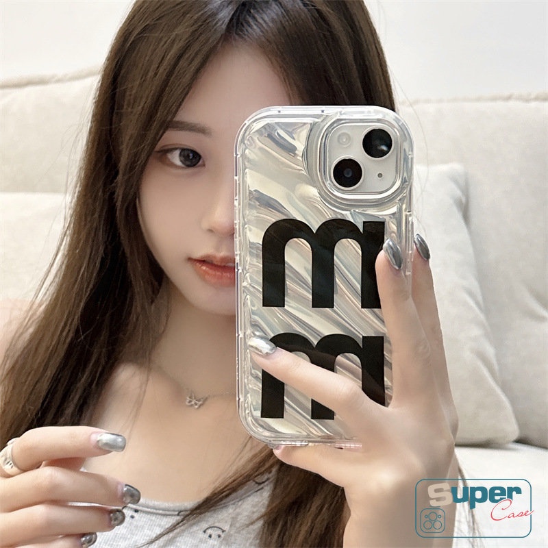 IPHONE Case Kerut Stereo 3D Lucu smile Kreatif Kompatibel Untuk Iphone11 13 7Plus 14 12 Pro MAX XR X7 6 8 6S Plus XS MAX SE 2020mewah Simple Letter Dazzle Kartu Warna Soft Case