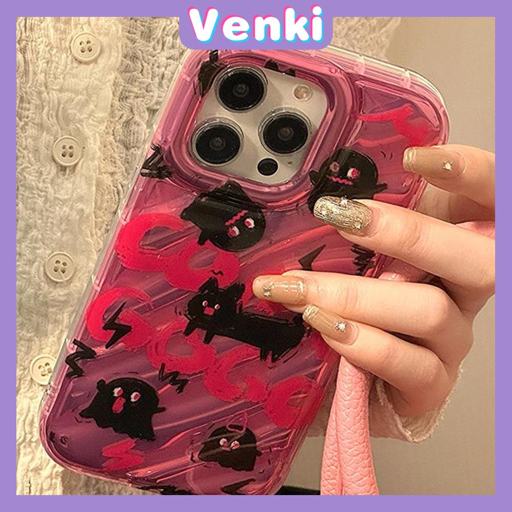 Venki - Casing iPhone Untuk iPhone 11laser Reflektif Bening Case TPU Lembut Shockproof Airbag Case Hantu Lucu Puppy Kompatibel Dengan Iphone14 13 Pro Max 12 Pro Max XR XR 7Plus 8Plus