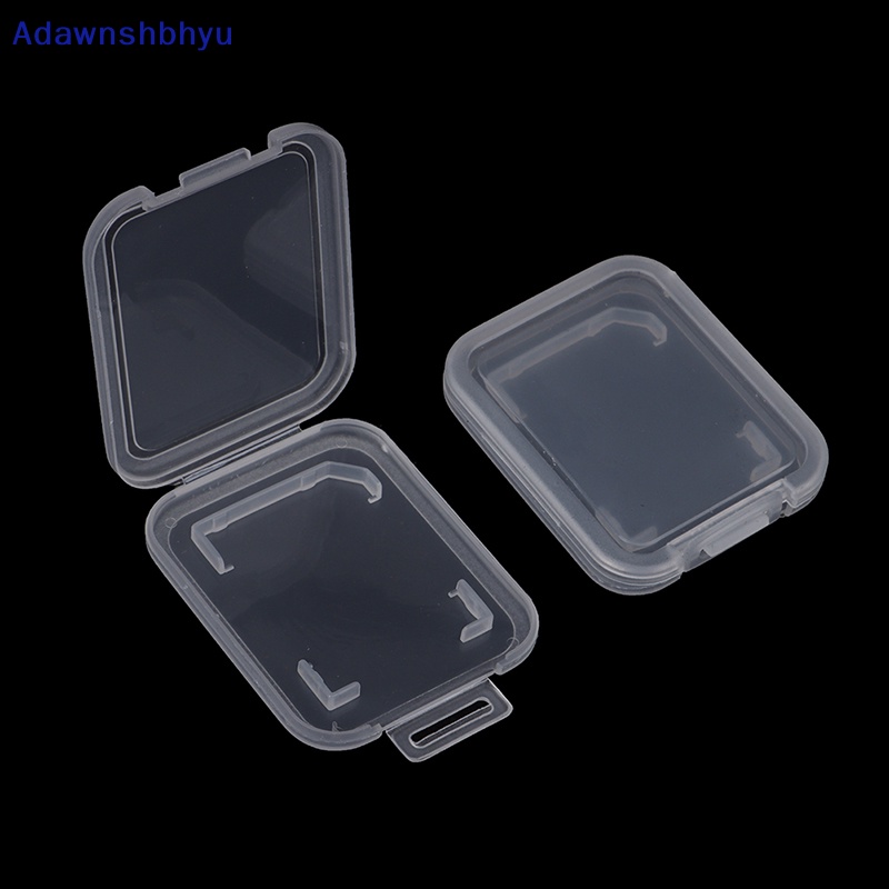 Adhyu 10PCs Transparan Standar SD SDHC Memory Card Case Holder Box Kotak Penyimpanan ID