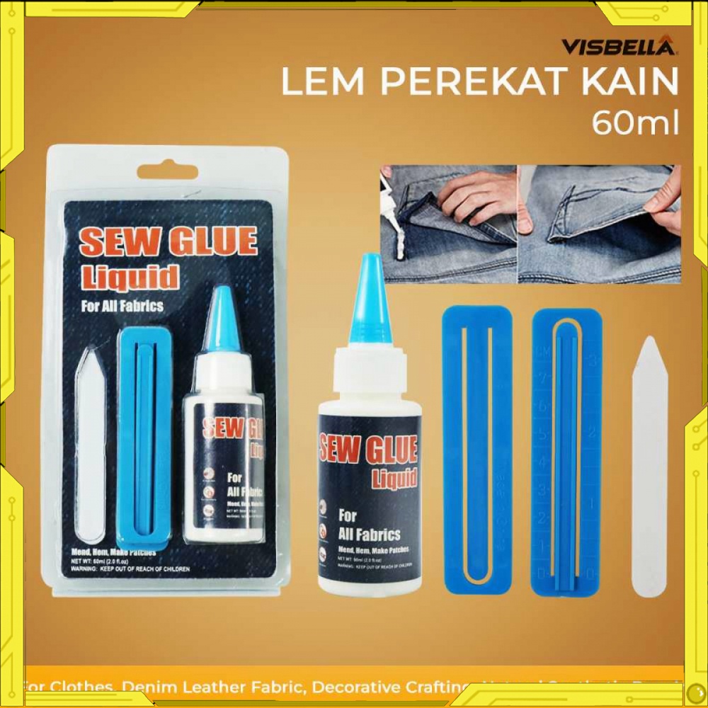 

Cairan Liquid Lem Perekat Khusus Kain Kulit Sew Glue 60ml TL575