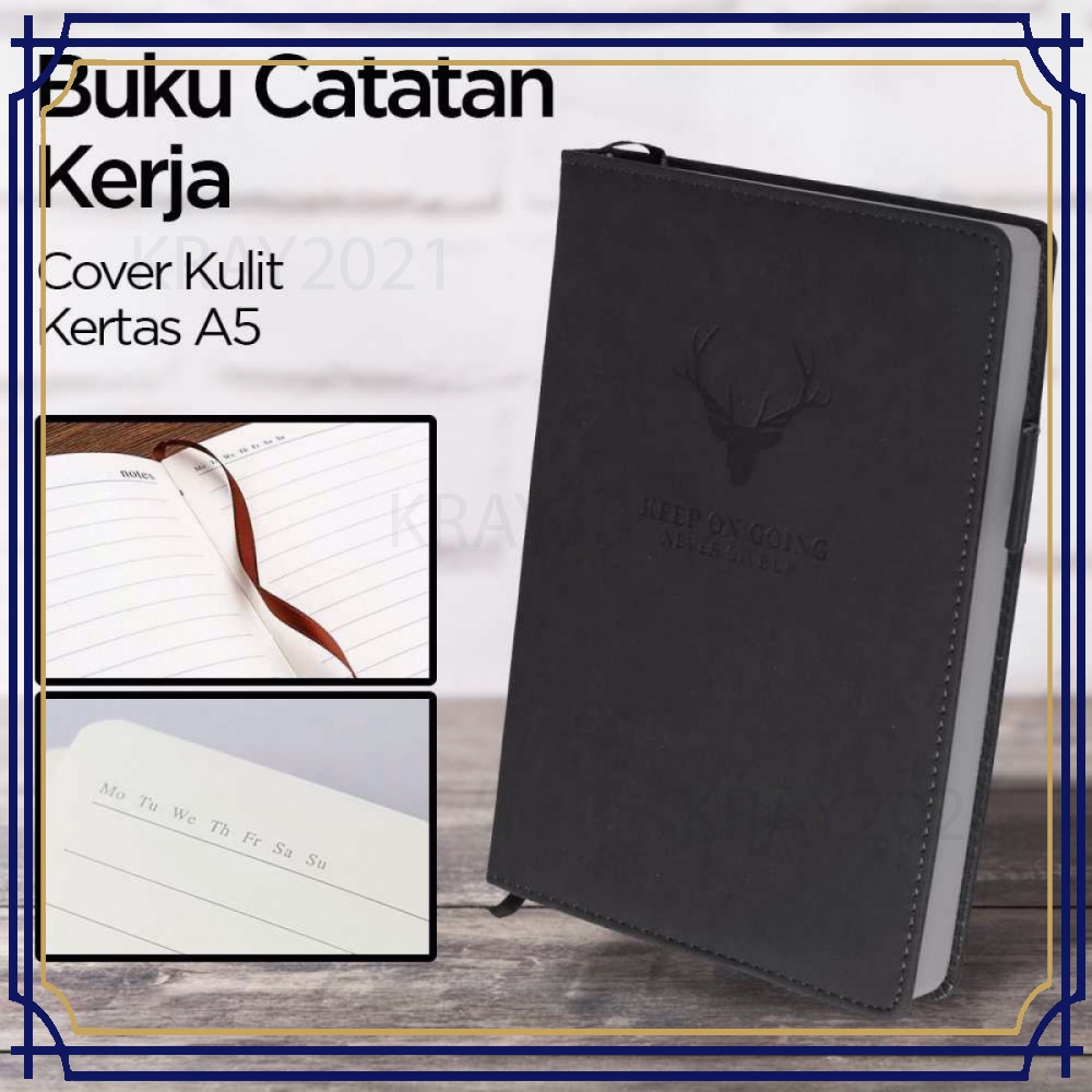 Buku Catatan Kerja Notebooks Cover Kulit Kertas A5 AK192