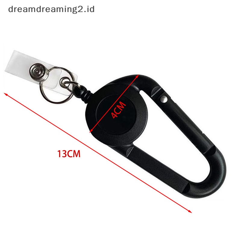 (drea) Gantungan Kunci ID Card Lanyard Klip Gantungan Kunci Ditarik Tarik Heavy Duty Keyring //