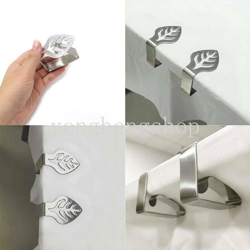 Klip Taplak Meja Stainless Steel Kreatif Kupu-Kupu Daun Bunga Berbentuk Taplak Meja Tetap Klip Piknik Pesta Pernikahan Tahan Angin Table Cover Clamp Holder