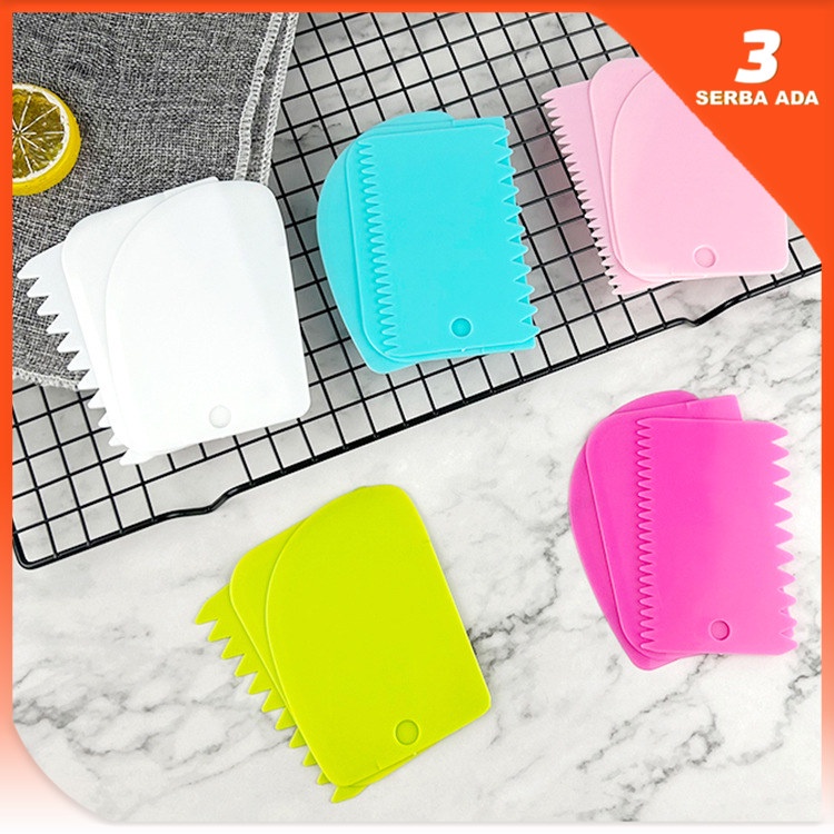 Pemotong Adonan Kue set 3 pcs / Pisau Adonan Kue / Pemisah Adonan Kue / Pemotong Adonan Kue Plastik / Scraper Kue