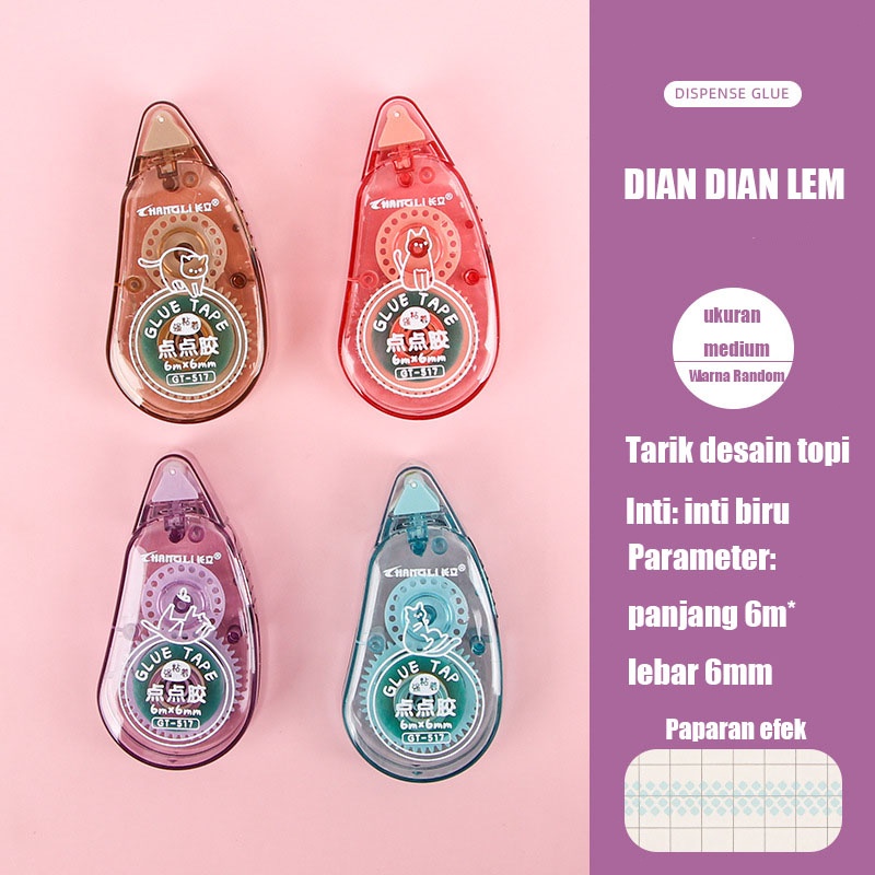 

Adhesive roller double tape Lem Roller Tape Glue Tape Super Kuat Tidak Beracun Double Tape-Suning Mall