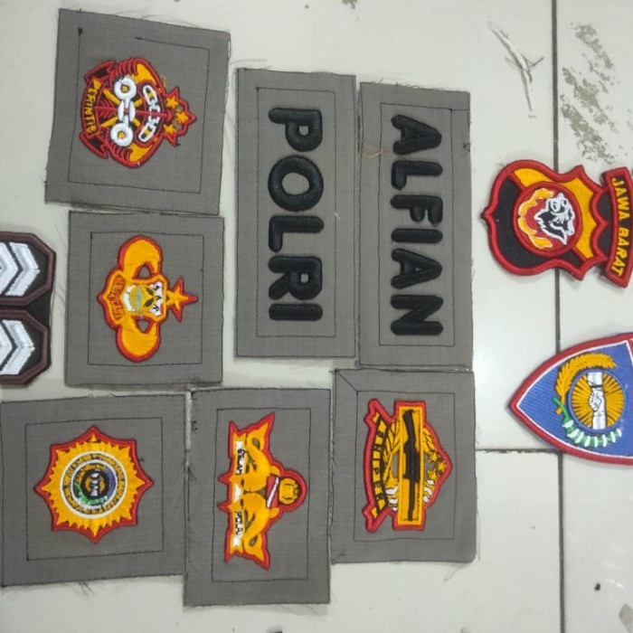 Bordir Polisi Polri Timbul 3D