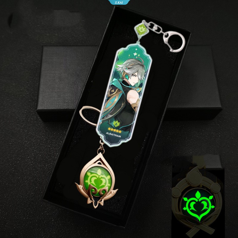 Anime Long Bar Charm Keychain Genshin Impact Vision Element Mata Tuhan Untuk Gantungan Kunci Mobil Aksesoris Wanita Lucu Tas Liontin Key Ring Hadiah [ZK]