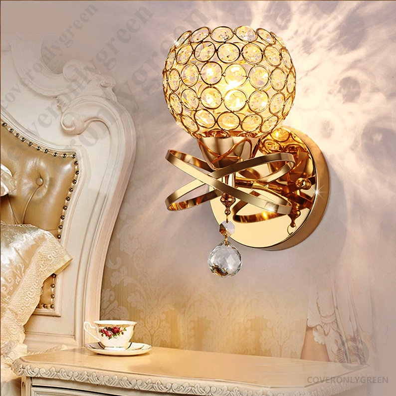 Lampu Dinding Kristal Gaya Modern Untuk Kamar Tidur Ruang Tamu Kamar Teras / Lampu Hias Dinding / Lampu Dinding Murah / Lampu Hias Gaya Mewah / Dekorasi Rumah Wall lamp