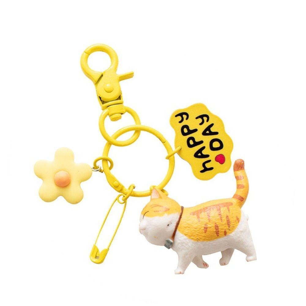 Needway Gantungan Kunci Kucing Animal Car Hanging Key Chain Gantungan Kunci Mobil Kitten Car Key Holder Untuk Hadiah DIY