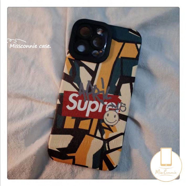 IPHONE Ins Trendi Merek Merah Sesame Street Shockproof Case Kompatibel Untuk Iphone11Xr 11 13 12 14 Pro 7Plus Max7 8 Plus X XS MAX Pasangan Tekstur Kulit Cover