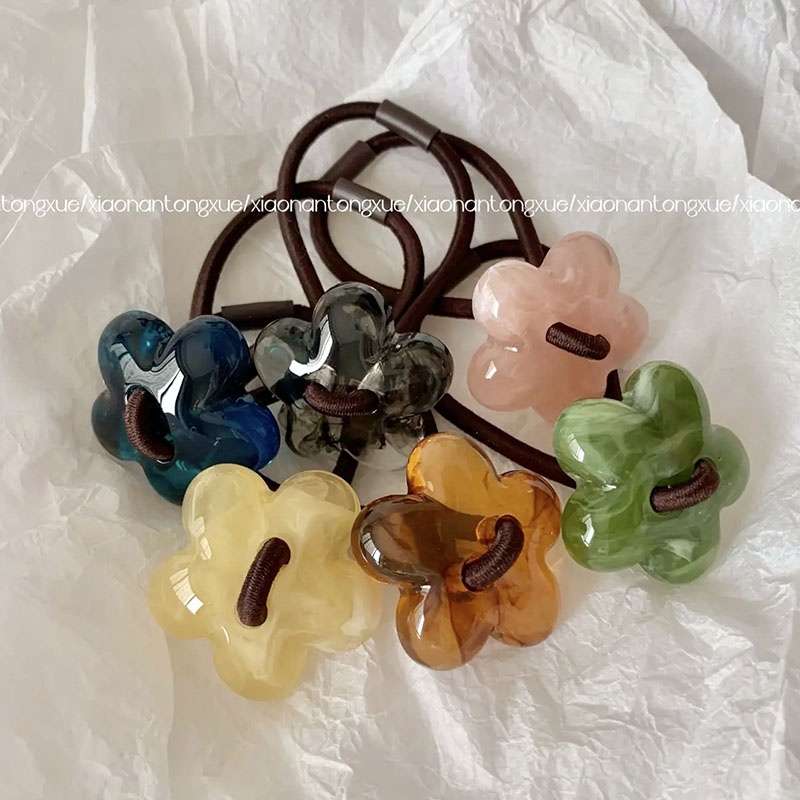 Gelang Karet Geometris Bunga Fashion Untuk Anak Perempuan