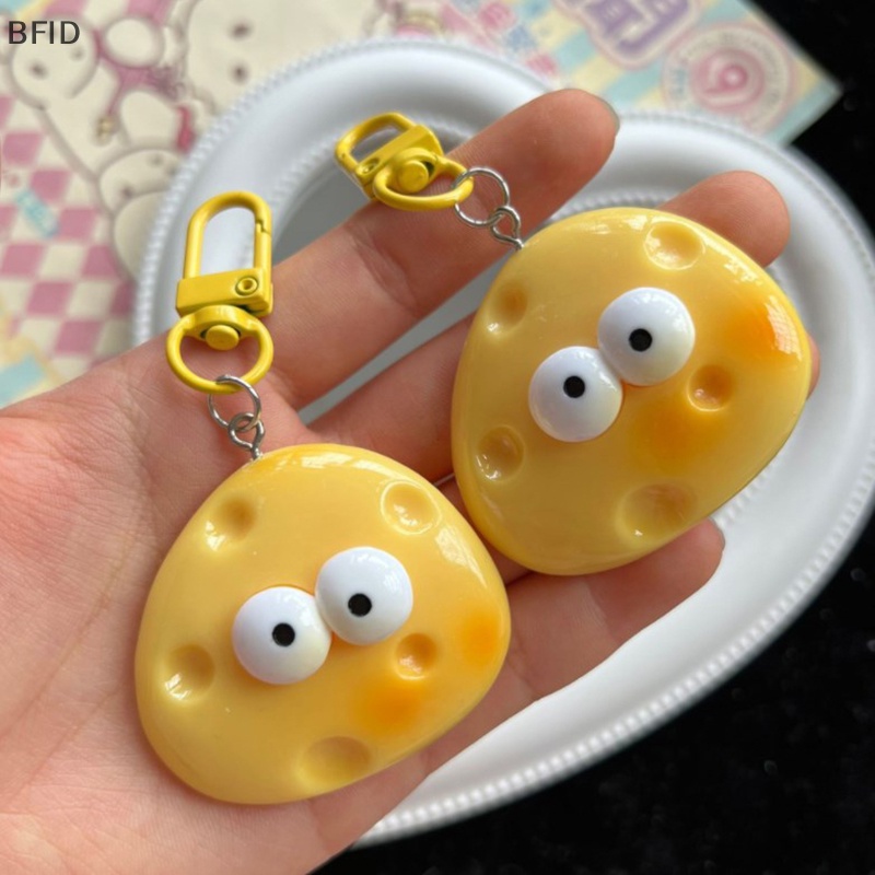 [BFID] Lucu Simulasi Makanan Gantungan Kunci Drum Hamburg Tas Liontin Lucu Kunci Gantungan Ornamen Kartun Telur Keju Key Buckle Decoration [ID]
