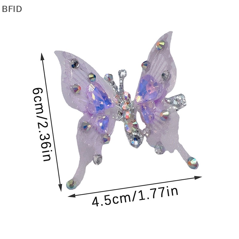 [BFID] Lucu Goyang Bergerak Sayap Kupu-Kupu Jepit Rambut Gadis Anak Kuno Klip Putri Jepit Aksesoris Rambut Anak Hiasan Kepala Hadiah [ID]