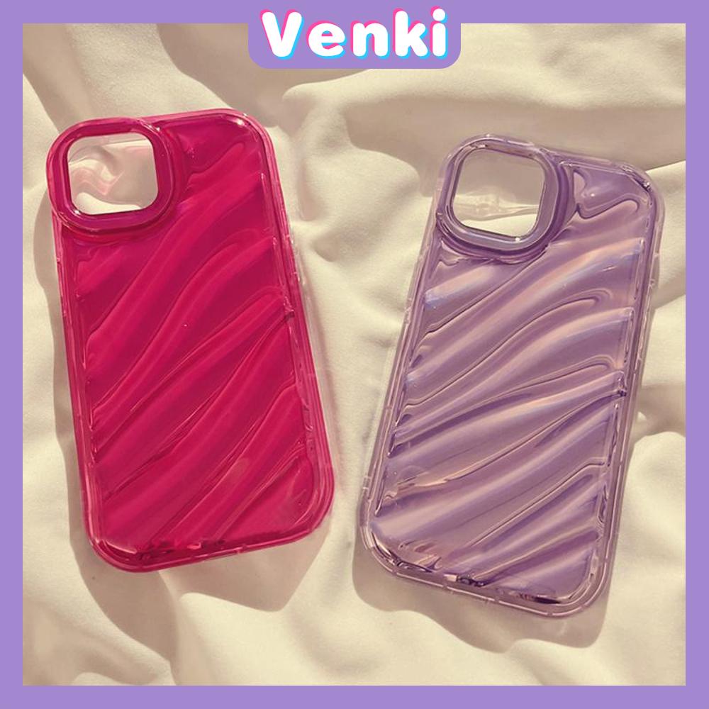 VENKI - Untuk iPhone 11 Case Laser Reflektif Bening Phone Case TPU Soft Shell Airbag Sederhana Multicolor Tahan Guncangan Kompatibel dengan iPhone 13 Pro max 12 Pro Max 11 xr xs max 7 8Plus