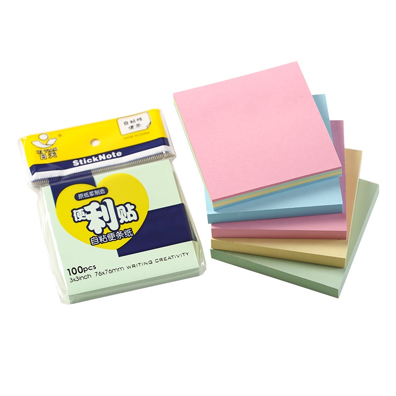 100lembar Kantor Berwarna Kenyamanan Memo Garis Horizontal Perekat Kertas Nota Siswa Garis Sticky Notes