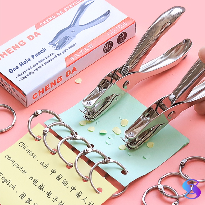 Pembolong Kertas Satu Lubang One Hole Punch 6 MM