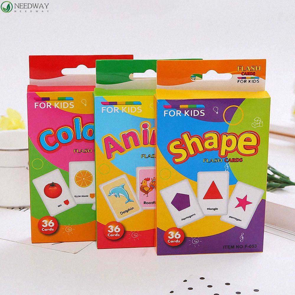 Needway Flash Card Makanan Anak Alphabet Animals Warna Mainan Edukasi Belajar Bahasa Inggris