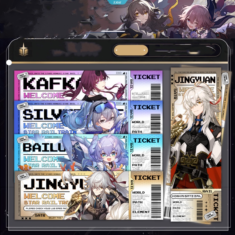 Honkai Star Rai 2karakter Game Anime Kafka Luocha Fu Xuan Yukong Clara Dan Heng Bookmark Koleksi Dua Sisi Poster Kartu Bookmark Hadiah Collections [ZK]