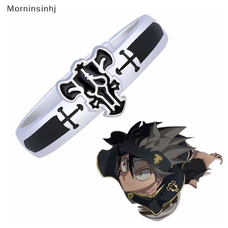 Mornin Anime Black Clover Quartet Knights Cosplay Cincin Setan Asta Adjustable Alloy Rings Unisex Perhiasan Prop Aksesoris Hadiah id