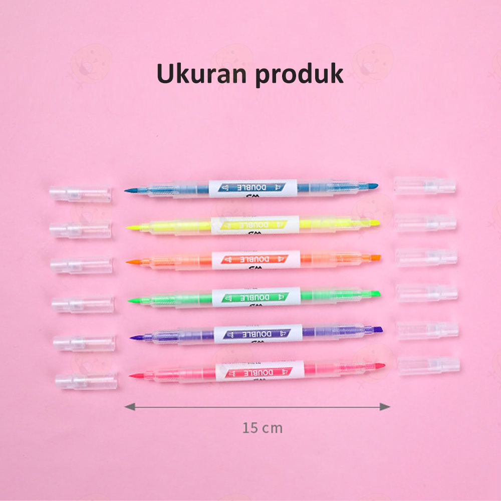 Poney Set highlighter pen Stabilo warna warni Stabilo 6 sampai 12 warna Stabilo panjang