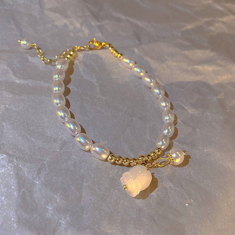 Lily of the Valley Pendant Pearl Desain Niche Sederhana Fashionable Classy Bracelet