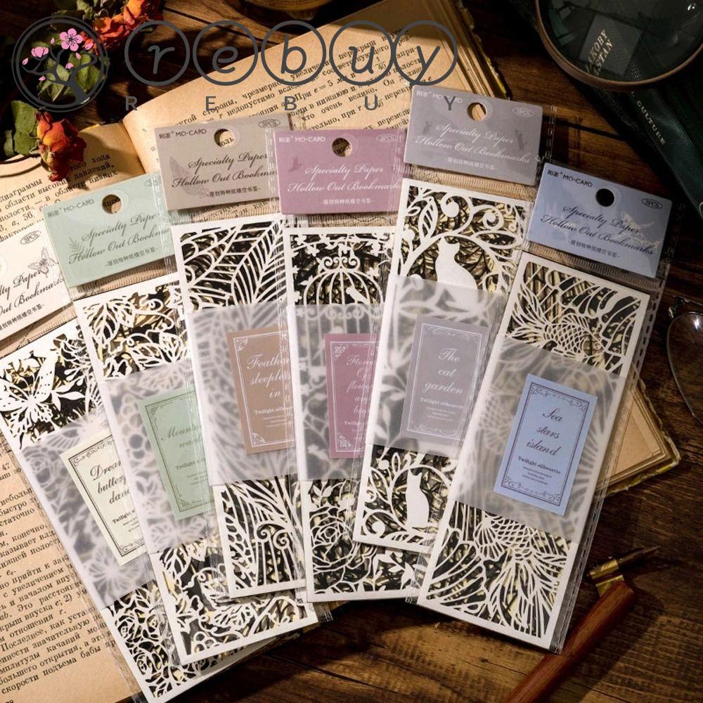 REBUY Rebuy Hollow Paper Bookmark Penanda Halaman Hadiah Anak Label Halaman Membaca Bookmark Membaca Asisten Perlengkapan Sekolah Penanda Catatan