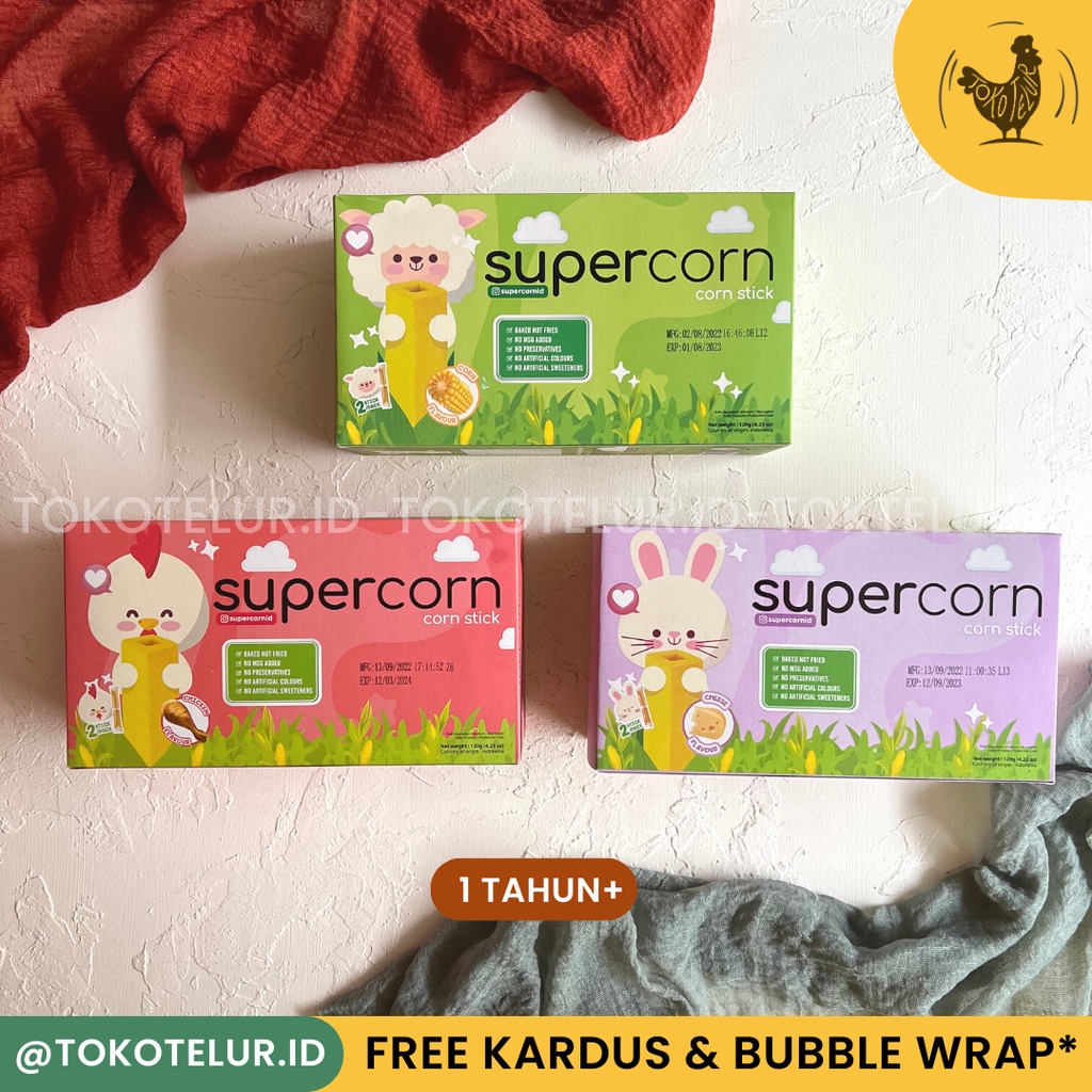 SUPER CORN - Stik Jagung Cemilan Snack SuperCorn Sehat Anak Bayi HALAL