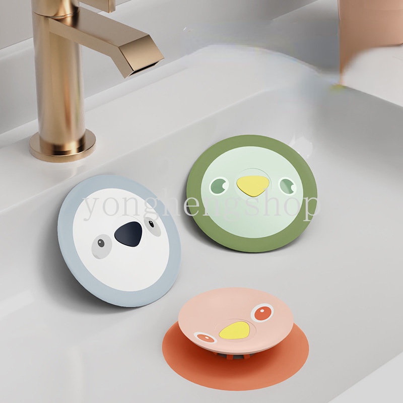 Penutup Saluran Air Lantai Silikon Tipe Tekan Penutup Deodoran Selokan Kamar Mandi Dapur Wastafel Saringan Rambut Wastafel Bathtub Colokan Air Anti Blokir Saringan