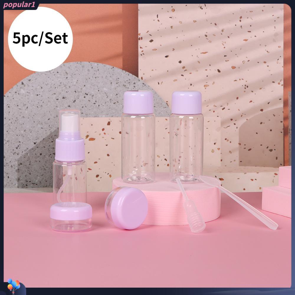 POPULAR Populer 7pcs /pack Set Botol Travel Portabel Aman Dan Tidak Beracun Bahan PVC Wadah Make Up