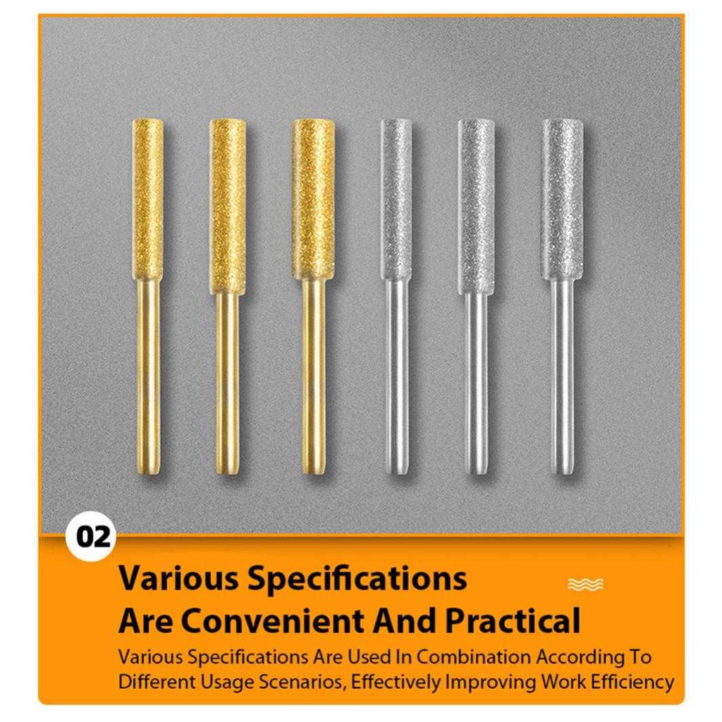 Mata Bor Pengasah Rantai Gergaji Grinding Head 4-5.5mm 6 PCS - KI-55
