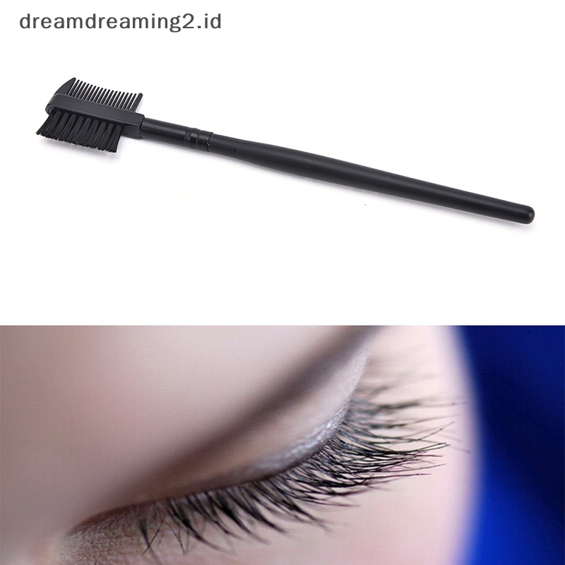 (drea) Anak Perempuan 2in1 Alis Eyelash Dual-Comb Extension Brush Alat Makeup Kosmetik1Z //