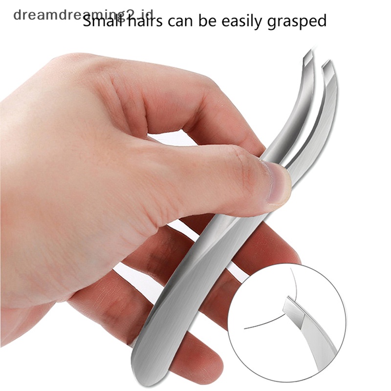 (drea) Profesional Stainless Steel Tweezer Alis Wajah Hidung Rambut Klip Remover Alat //