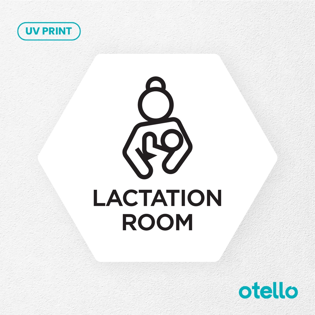 Lactation Room Signage Board Akrilik Tempel Dinding Papan Acrylic Sign Board Signage Tempel Dinding Tulisan Label Tanda Petunjuk Rambu Aklirik UV Print