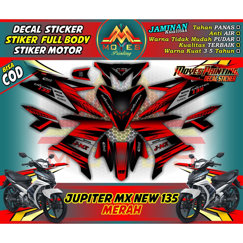 decal jupiter mx exciter decal jupiter mx 135 decal motor jupiter mx decal yamaha jupiter mx 135